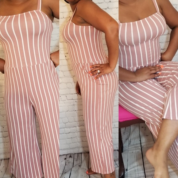 NWT Capella Mauve and white jumpsuit - Picture 3 of 6